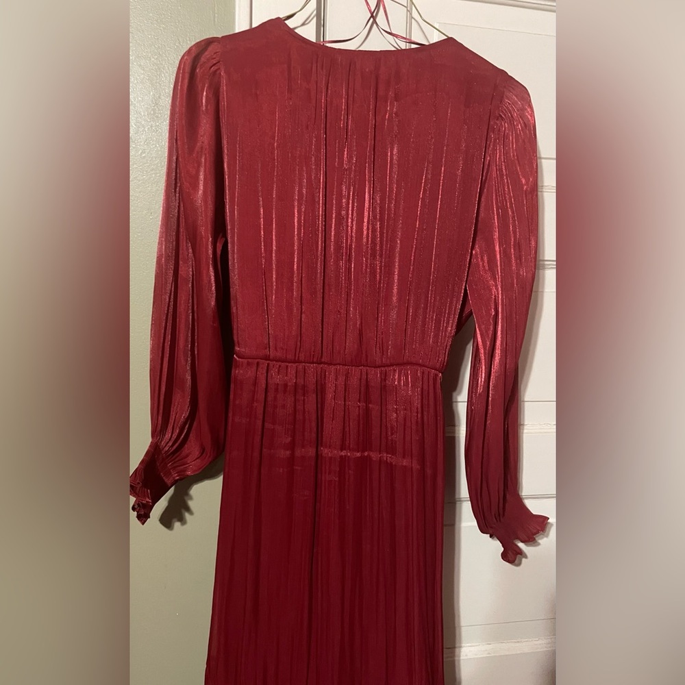 LC Lauren Conrad Elegant Long Sleeve Red Dress - Picture 2 of 4